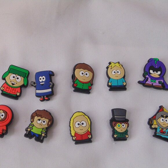 The Unbranded Brand Other - 10 Piece South Park Theme Silicone Shoe Charms Compatible for Crocs